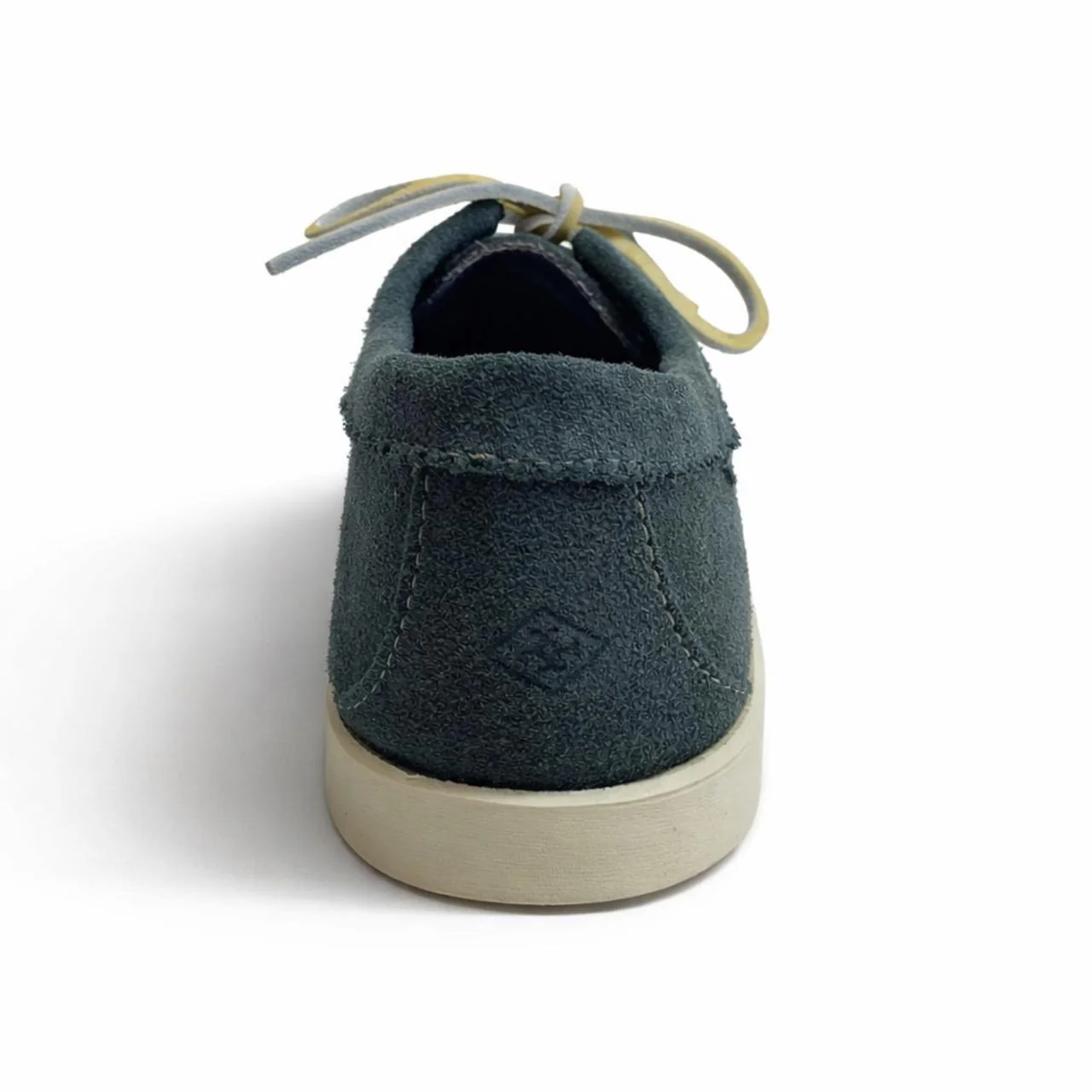 Men’s Blucher Shoe: Navy/White Suede - Image 4