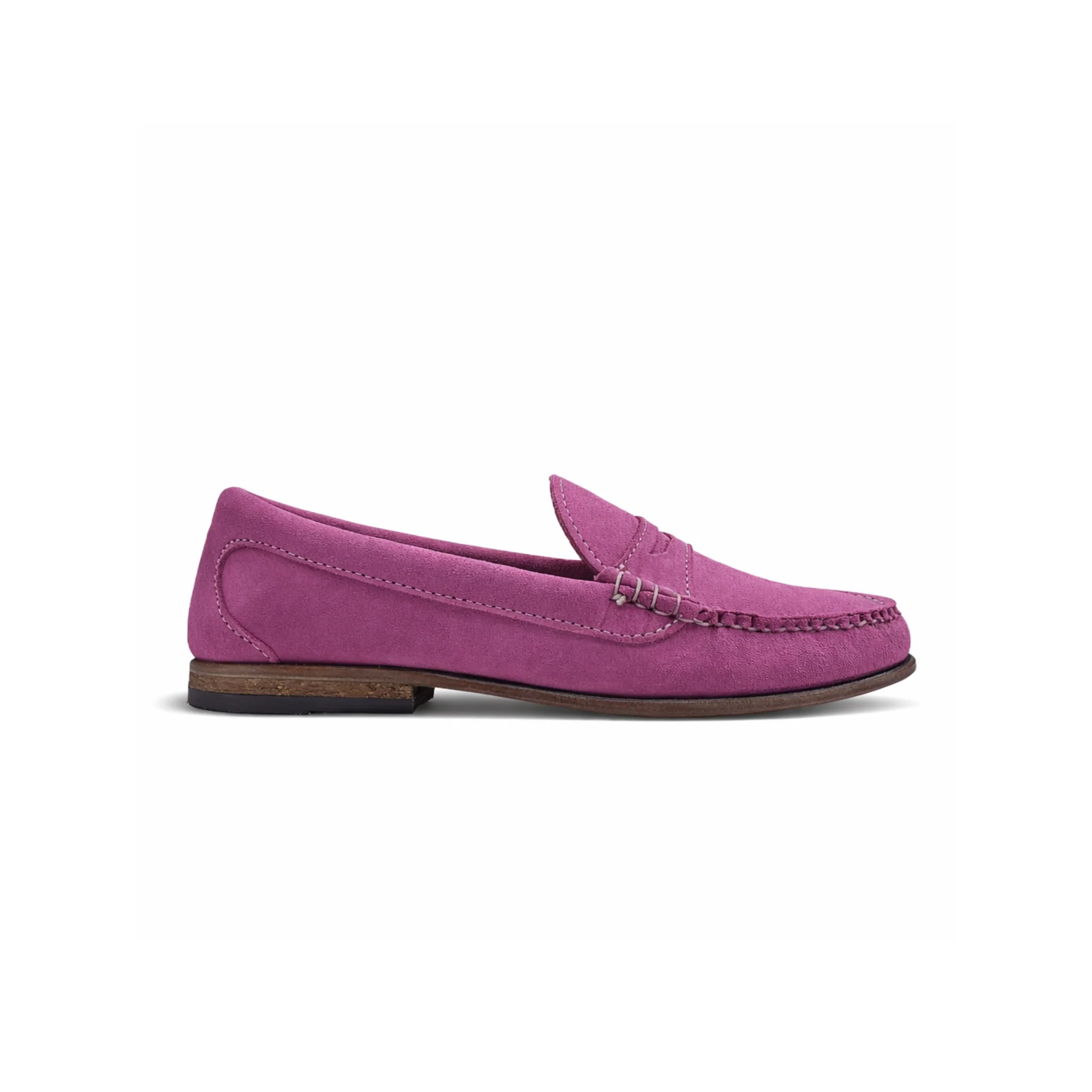 KKB Penny Loafer: Brilliant Pink Suede