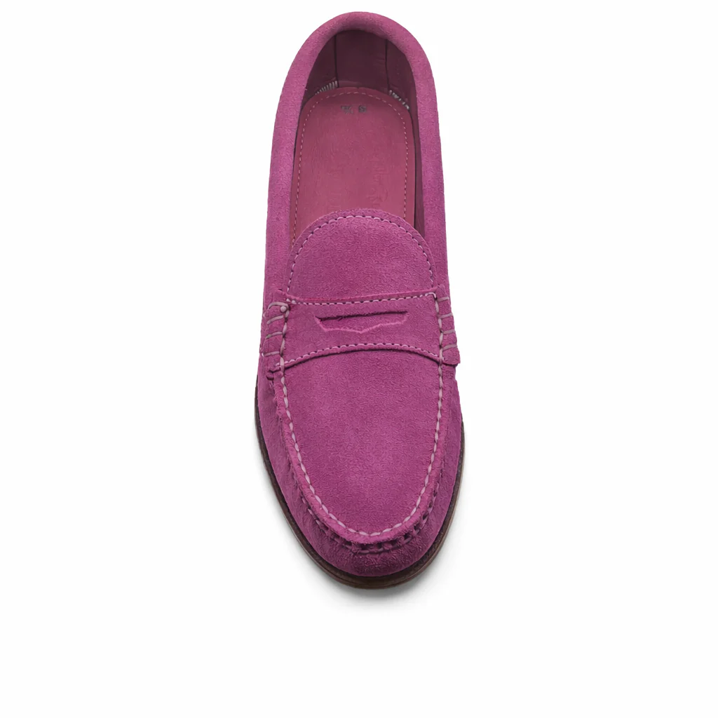 KKB Penny Loafer: Brilliant Pink Suede - Image 4