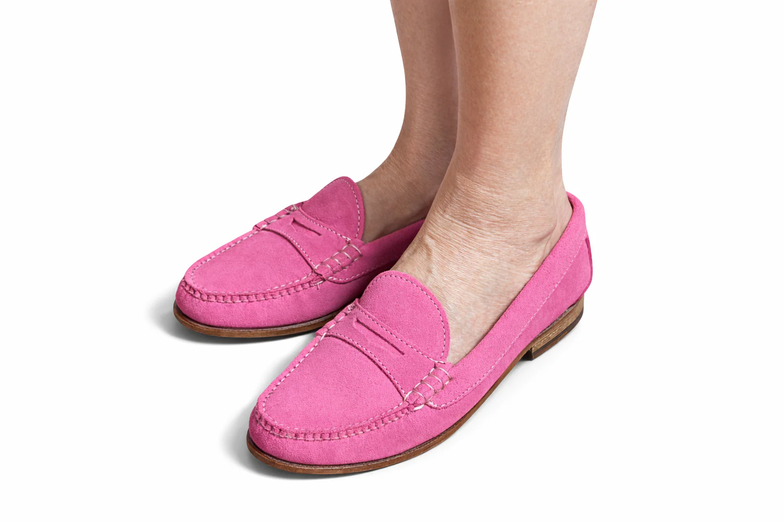 KKB Penny Loafer: Brilliant Pink Suede - Image 6