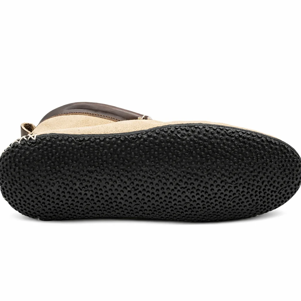 LE Men’s Dorm Boot Slipper: Green Plaid Chestnut - Image 3