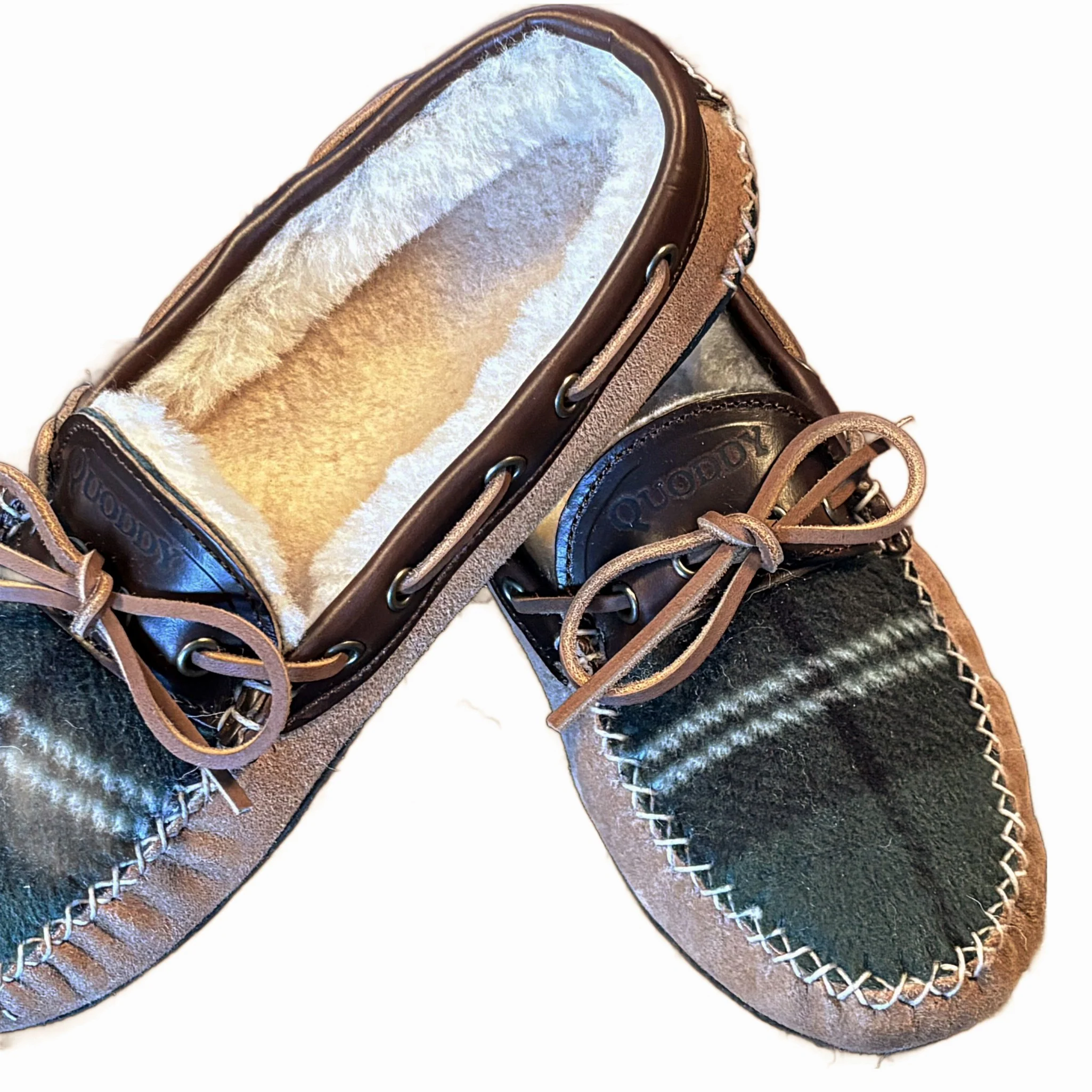 LE Men’s Fireside Slipper: Green Plaid Chestnut - Image 3