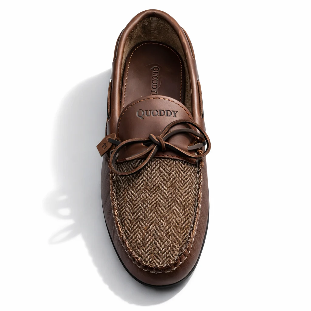 LE Men's Coolside Slipper: Brown Herringbone - Image 3