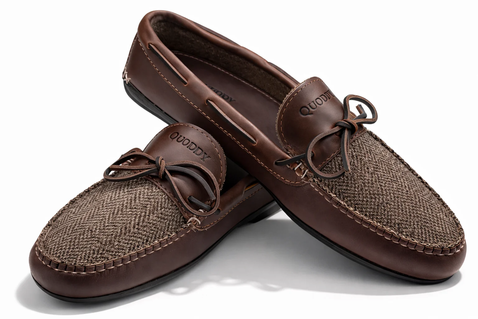 LE Men's Coolside Slipper: Brown Herringbone - Image 4