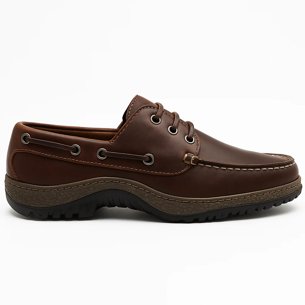 LE Men's Quoddy Head Boat Shoe: All Terrain Brown