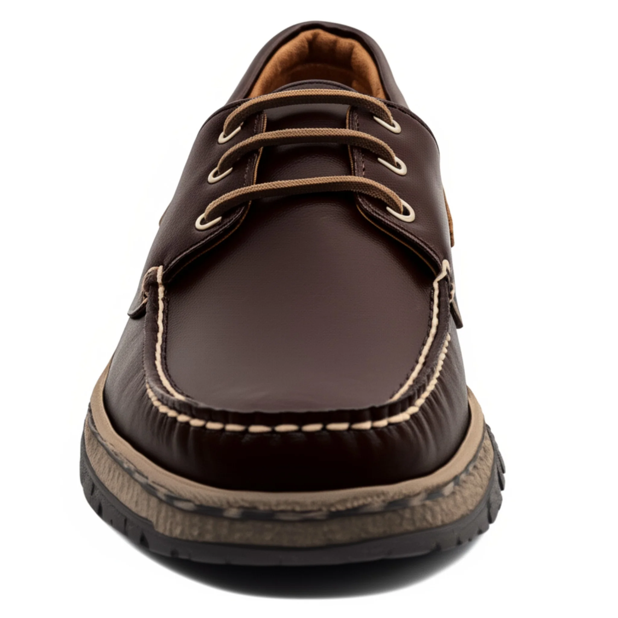 LE Men's Quoddy Head Boat Shoe: All Terrain Brown - Image 2