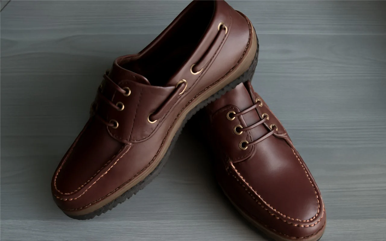 LE Men's Quoddy Head Boat Shoe: All Terrain Brown - Image 5