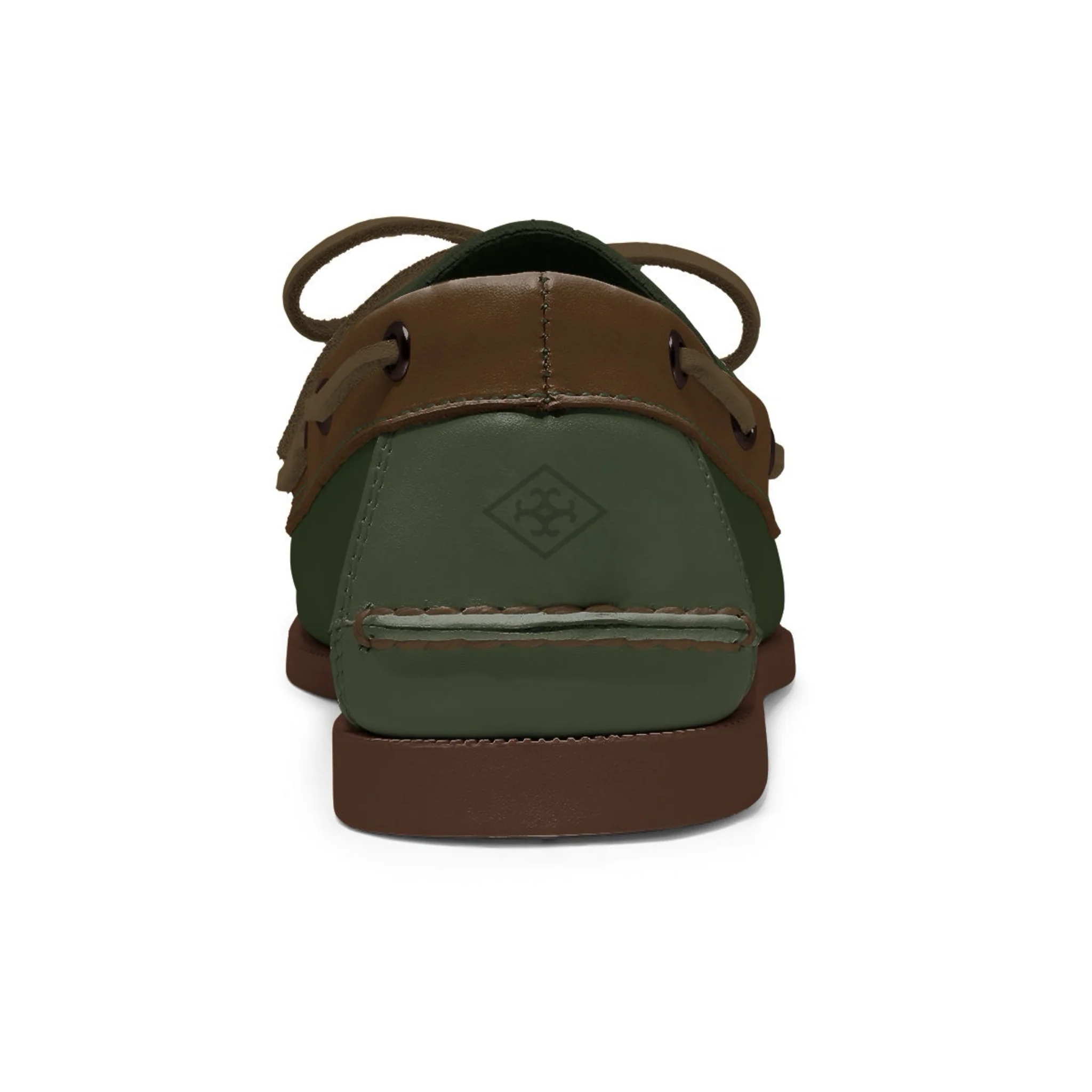 Men’s 2 Eyelet LE Boat Shoe: Dk Green/Brown Brick - Image 3