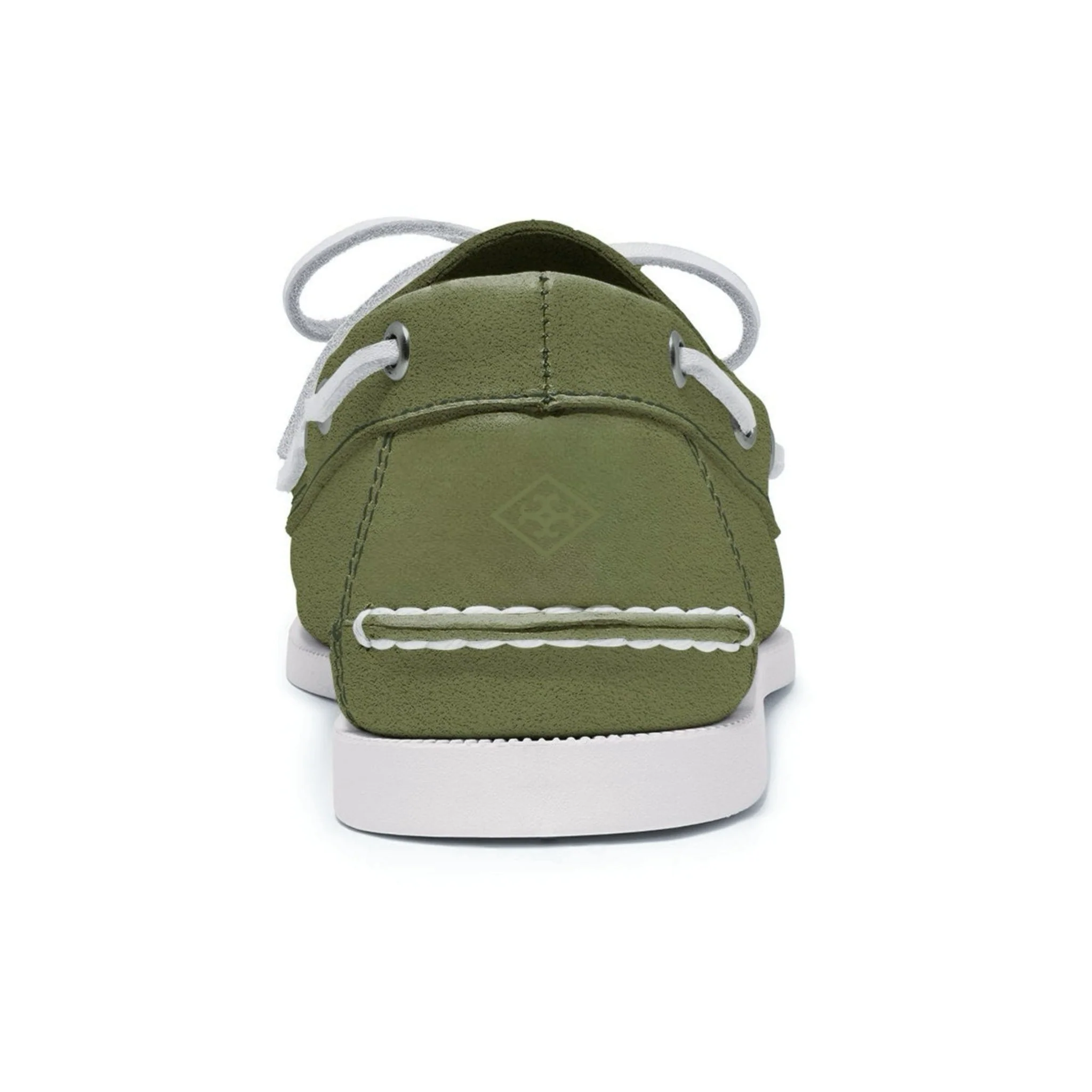 Men’s 2 Eyelet LE Boat Shoe: Green Jacket Suede - Image 3