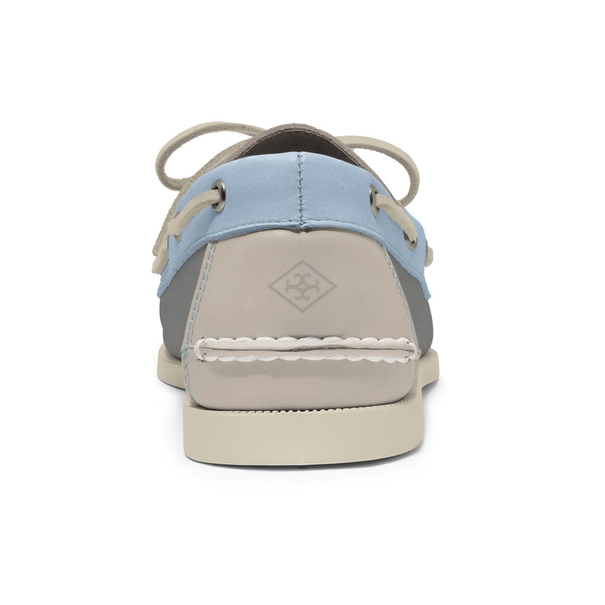 Men’s 2 Eyelet LE Boat Shoe: Grey/Light Blue - Image 3