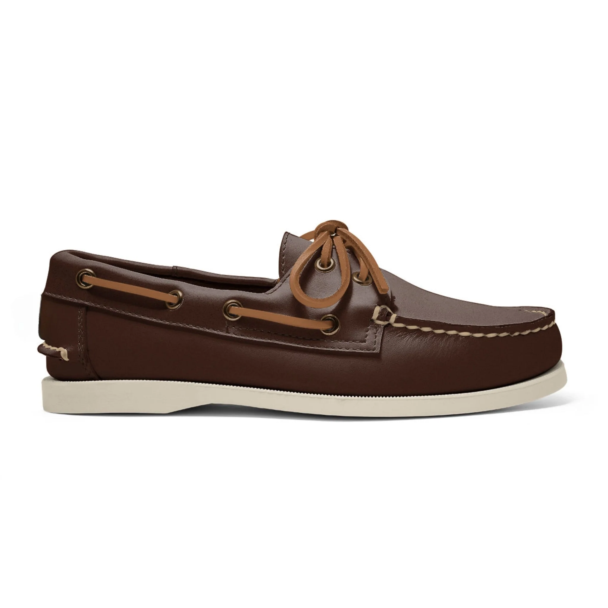 Women's 2 Eyelet LE Boat Shoe: Brown