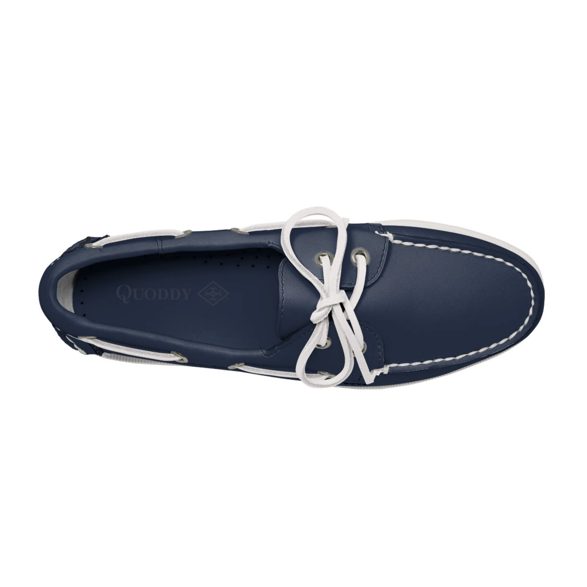 Women's 2 Eyelet LE Boat Shoe: Navy - Image 2