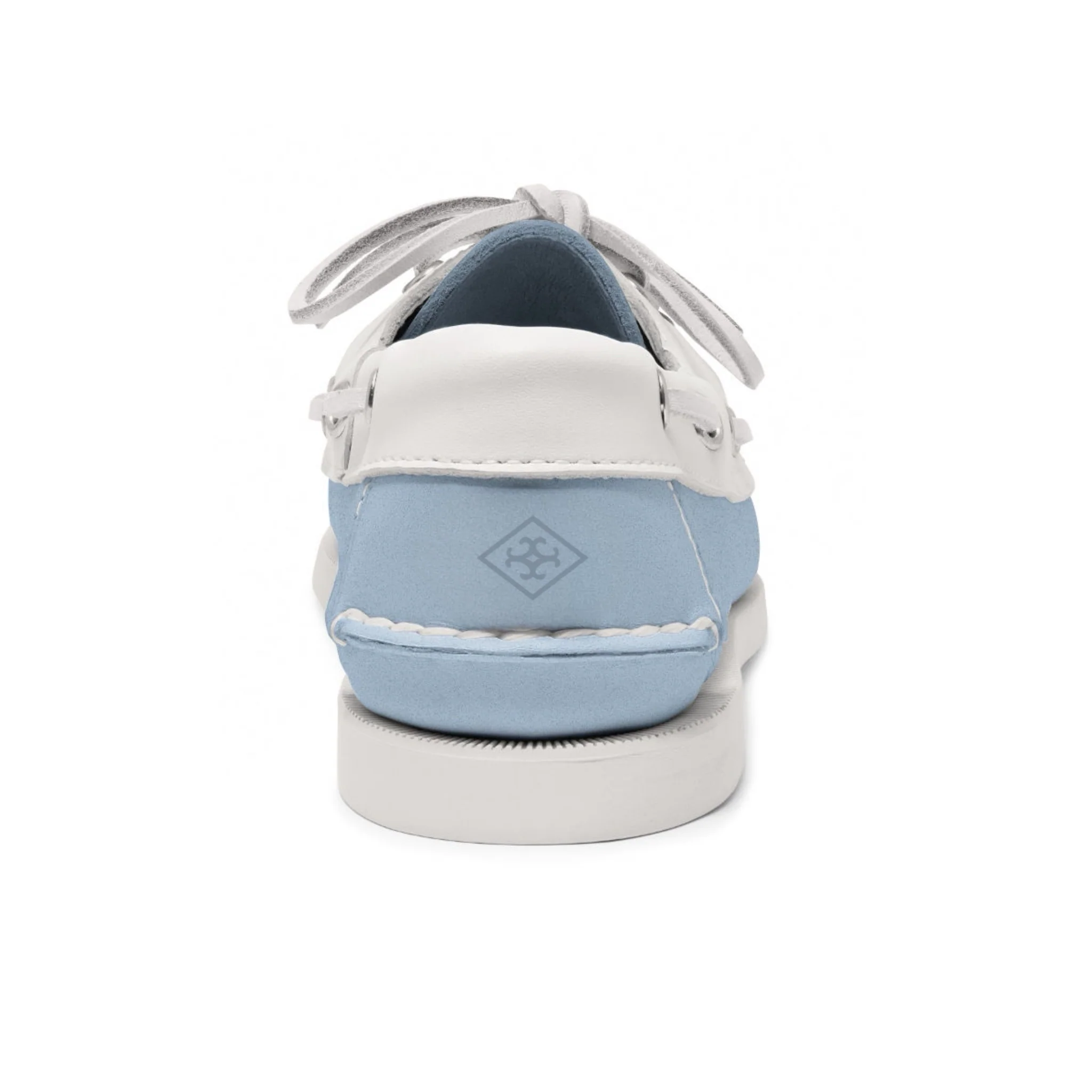 Women's 2 Eyelet LE Boat Shoe: Lt Blue/White - Image 3