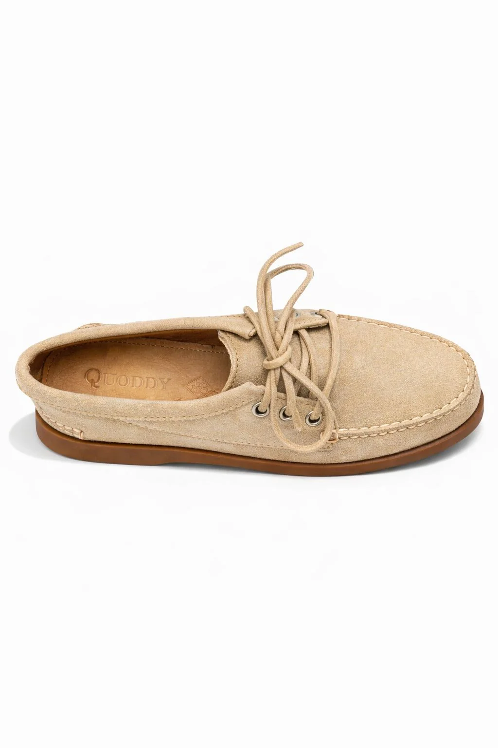 Women's Blucher Shoe: Milkshake Suede - Image 4