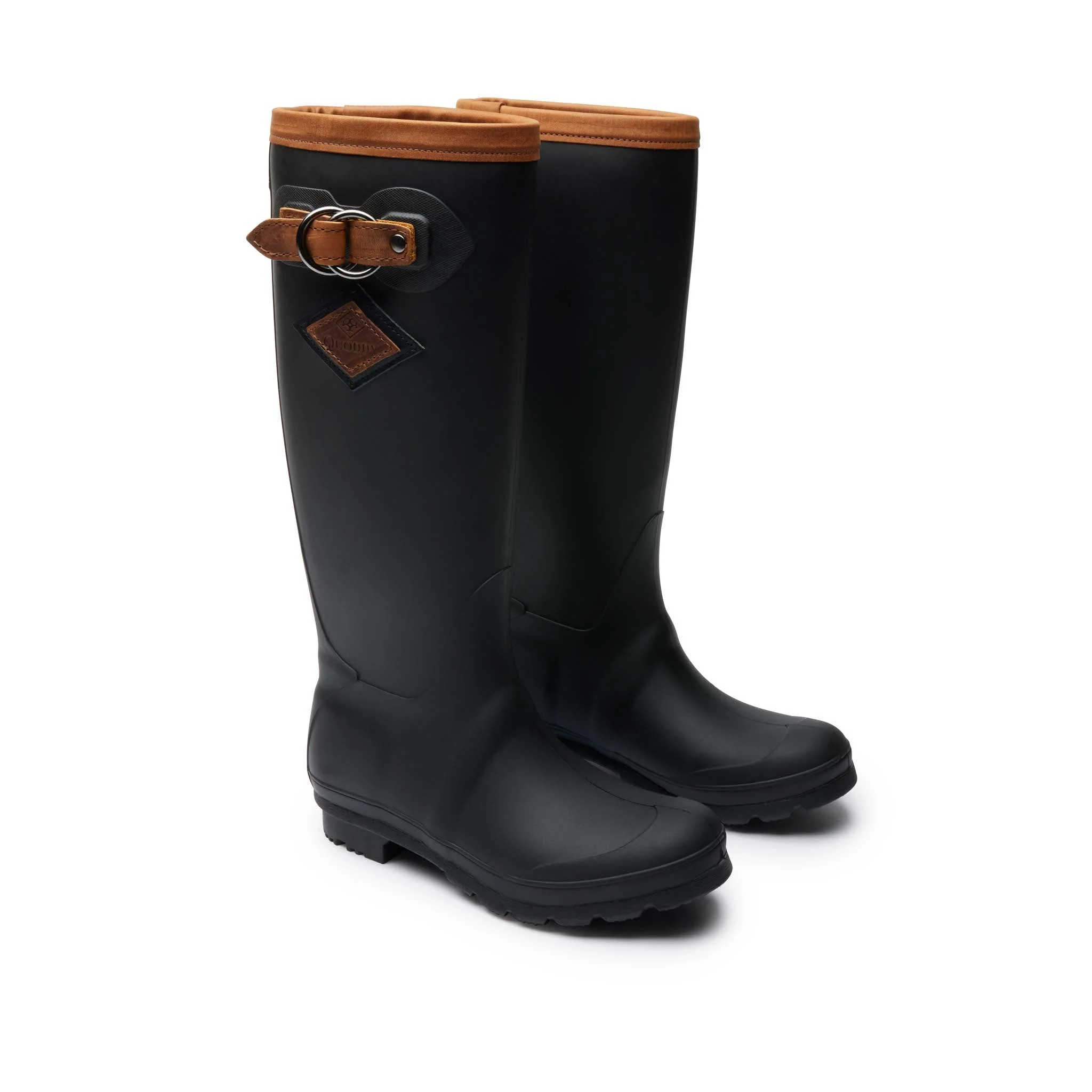 Women’s High-Tide Rain Boot: Black Brown - Image 3