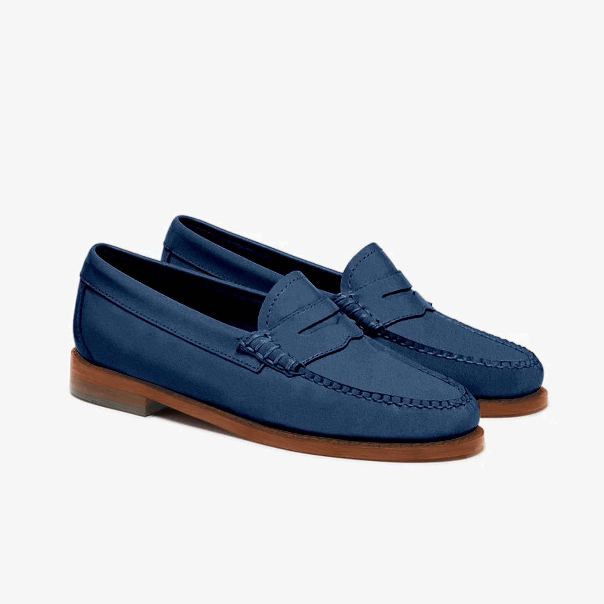 Women's Penny Nubuck LE: Dk Blue - Image 3