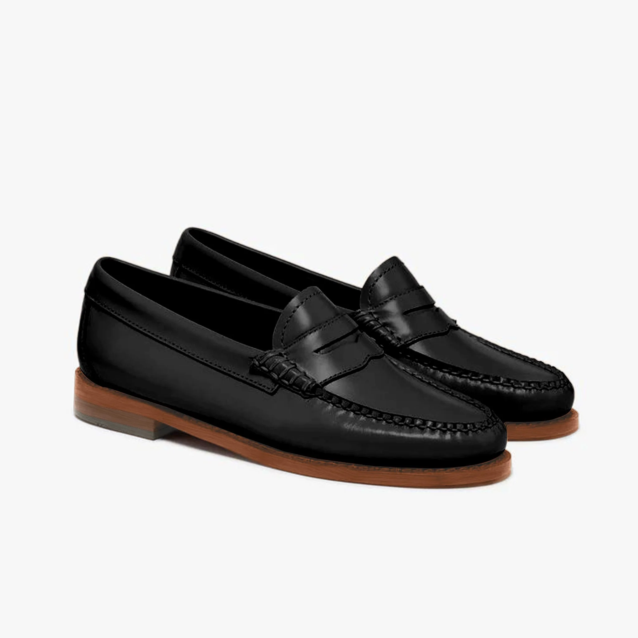 Women's Penny Polished Leather LE: Black - Image 3