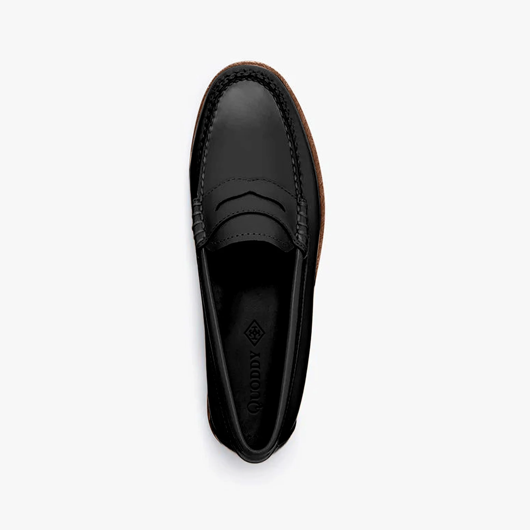 Women's Penny Polished Leather LE: Black - Image 4